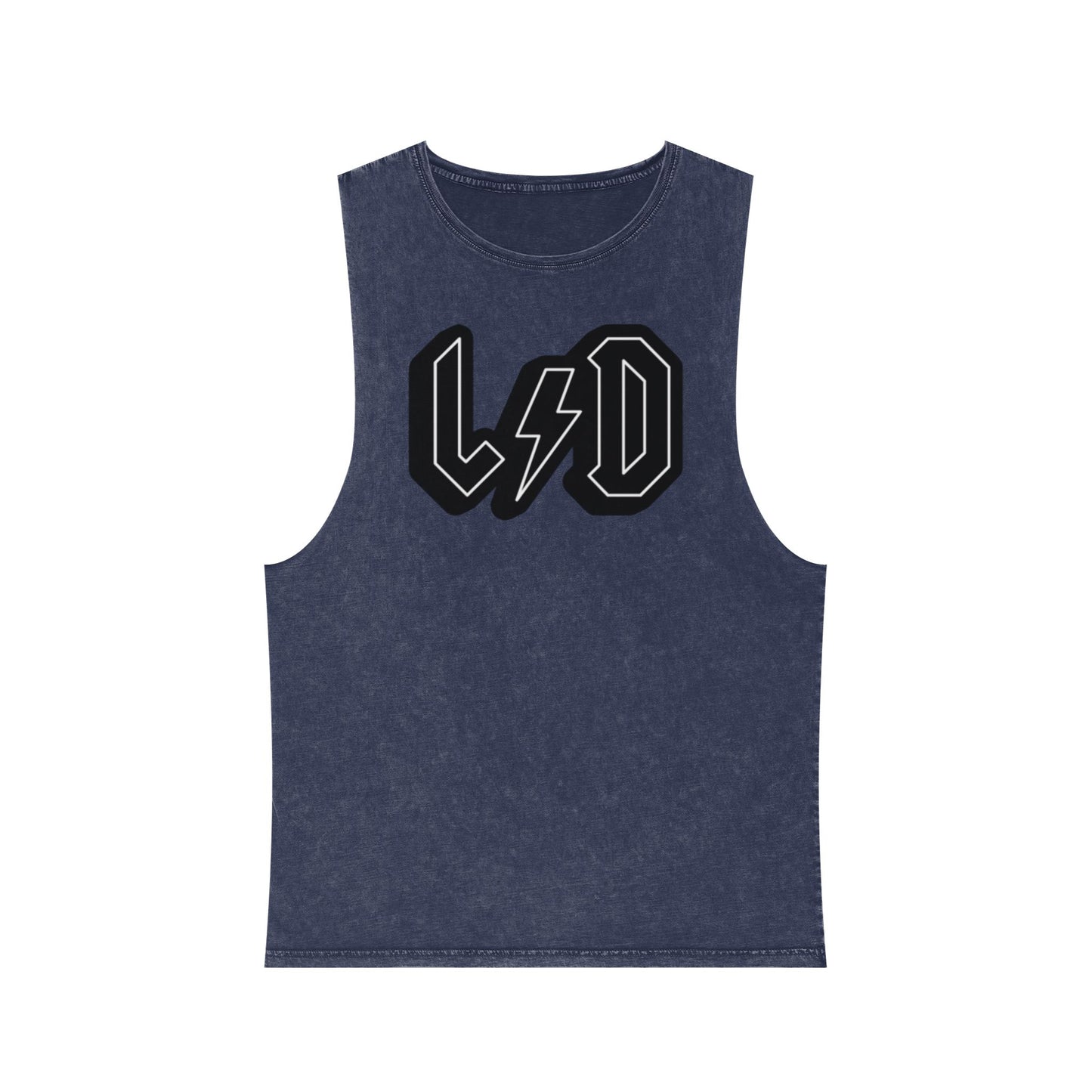 Stonewash Tank Top with Heavy Metal/Rock Band LSD Design, Rock and Roll Festival Wear, Rockin Summer Essential