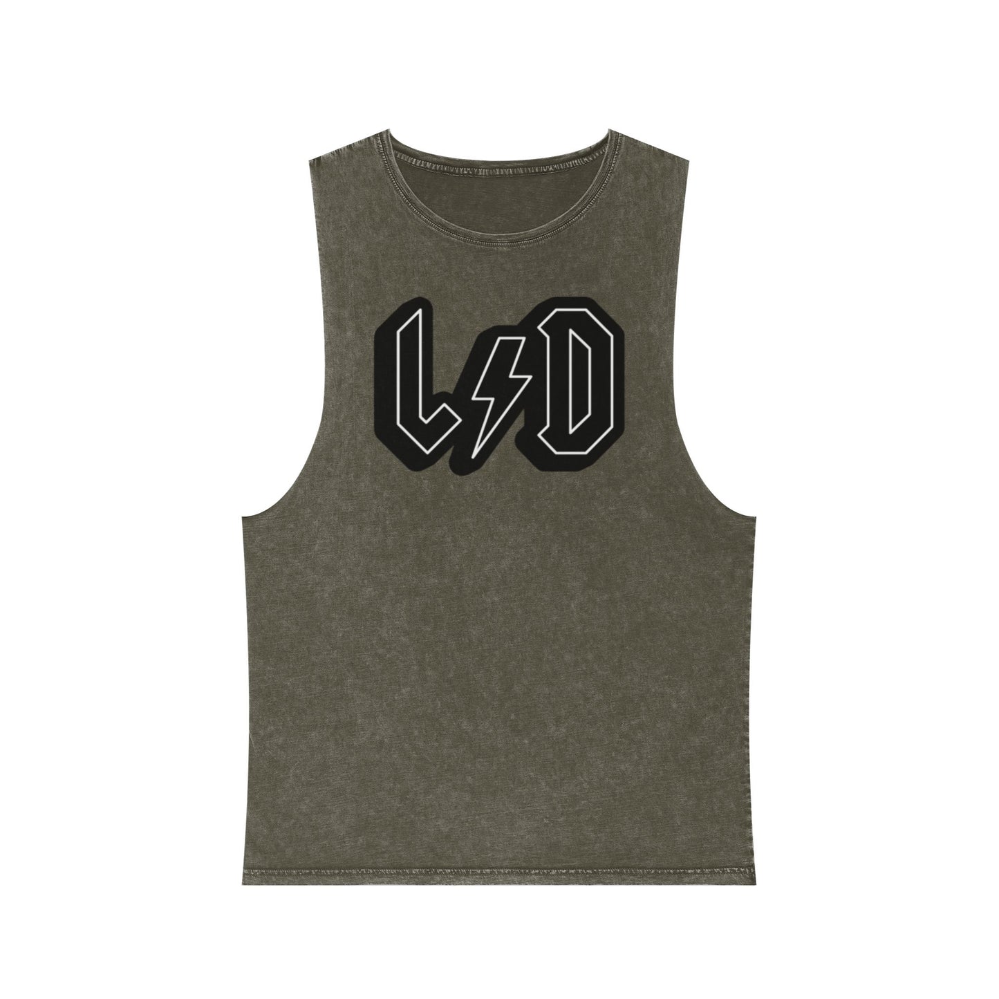 Stonewash Tank Top with Heavy Metal/Rock Band LSD Design, Rock and Roll Festival Wear, Rockin Summer Essential