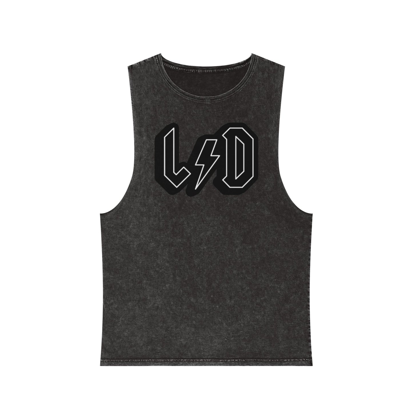 Stonewash Tank Top with Heavy Metal/Rock Band LSD Design, Rock and Roll Festival Wear, Rockin Summer Essential