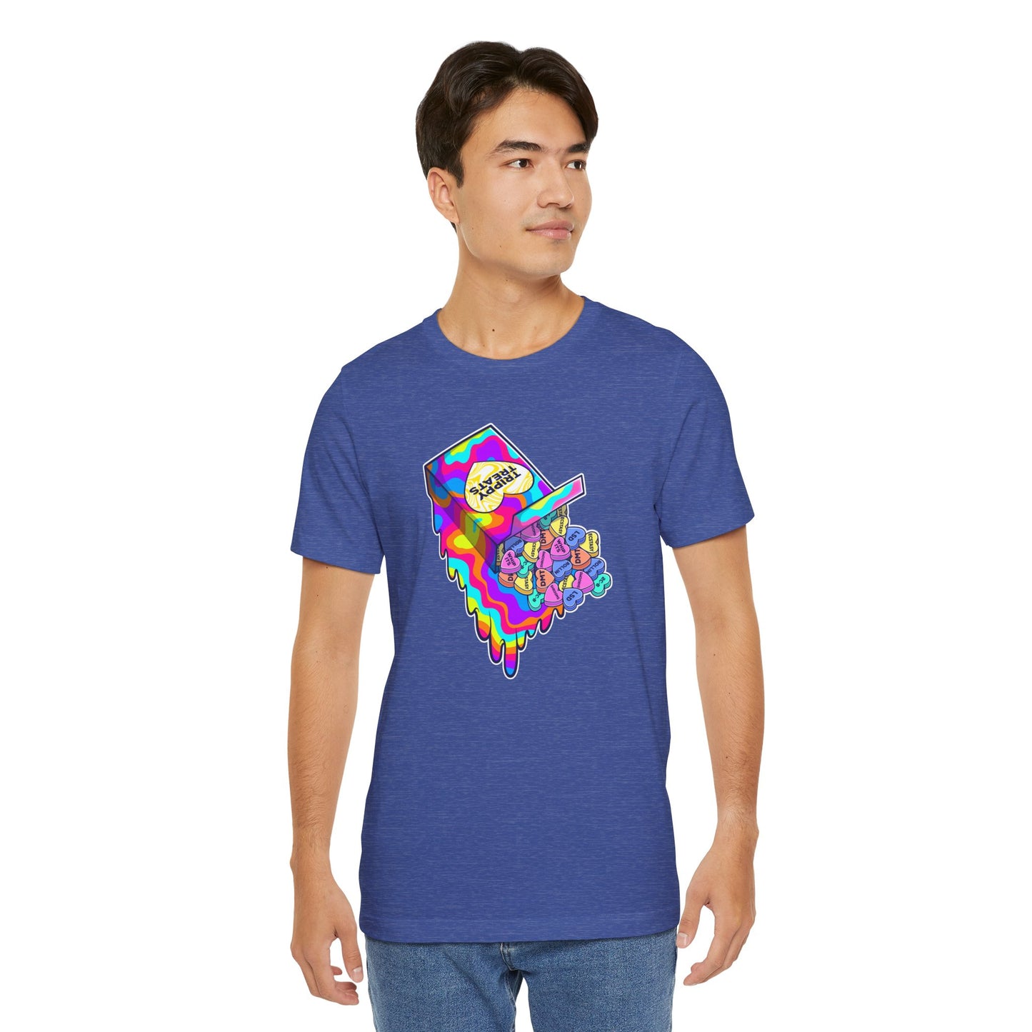 Trippy Treats. Melty Conversation Hearts Psychedelic Shirt
