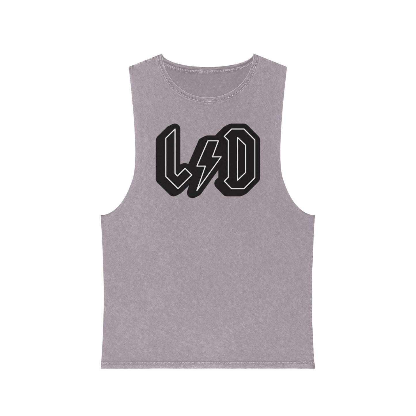 Stonewash Tank Top with Heavy Metal/Rock Band LSD Design, Rock and Roll Festival Wear, Rockin Summer Essential