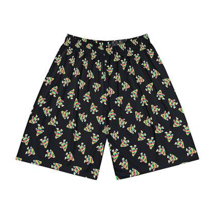 PsySquatch Basketball Shorts - Technicolor
